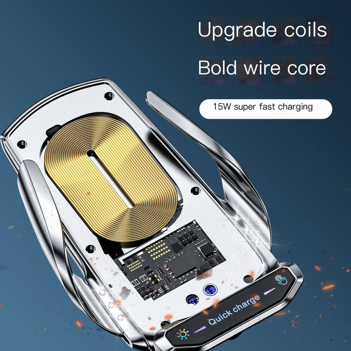 A18 Car Mount Wireless Charger with Auto-Sensing Design